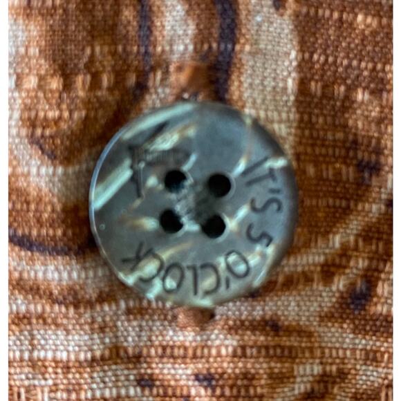 It's 5 O'Clock Somewhere 100% SILK Paradise Print Button Down Shirt Men's XXL - Picture 6 of 8